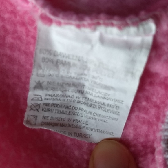 Vintage Pink Argyle Elephant Fleece Vest - Picture 9 of 15